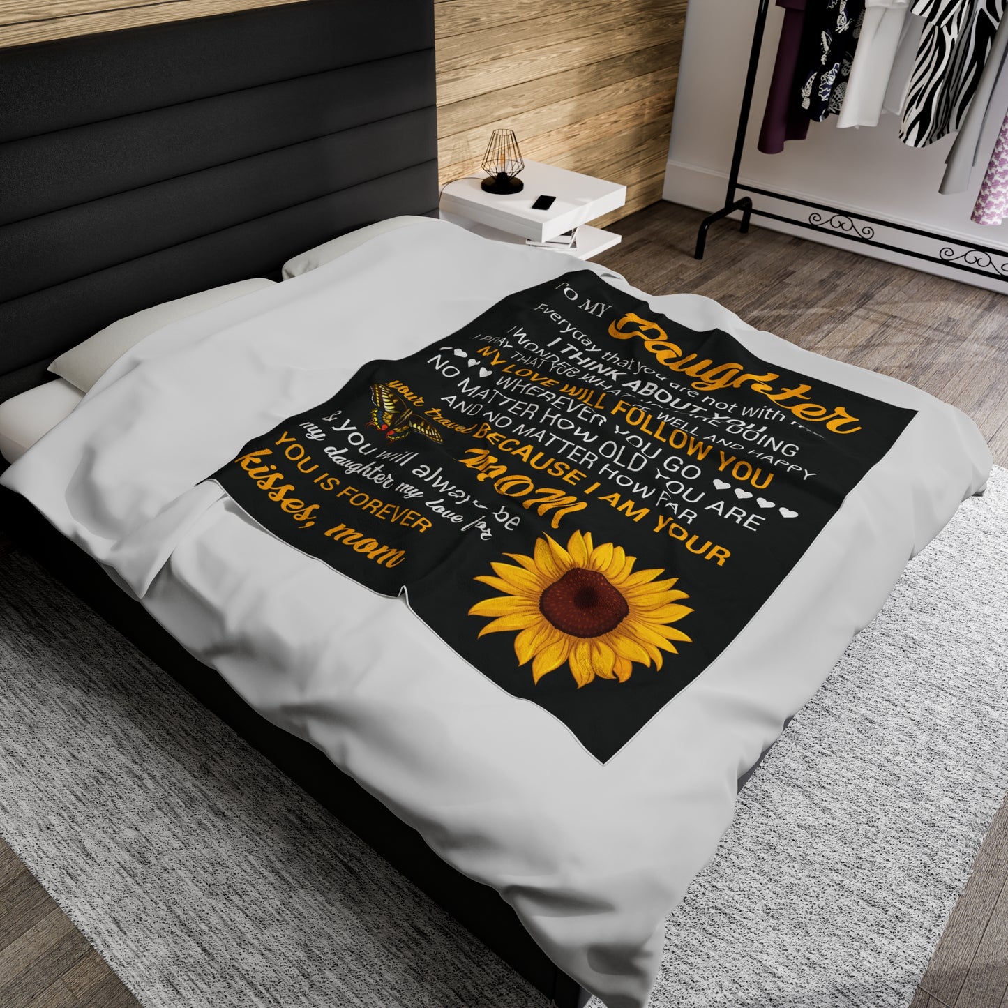 To My daughter | Velveteen Plush Blanket