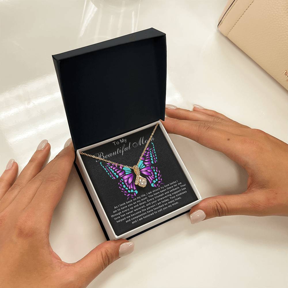 To My Beautiful Mom Necklace Mother's Day
