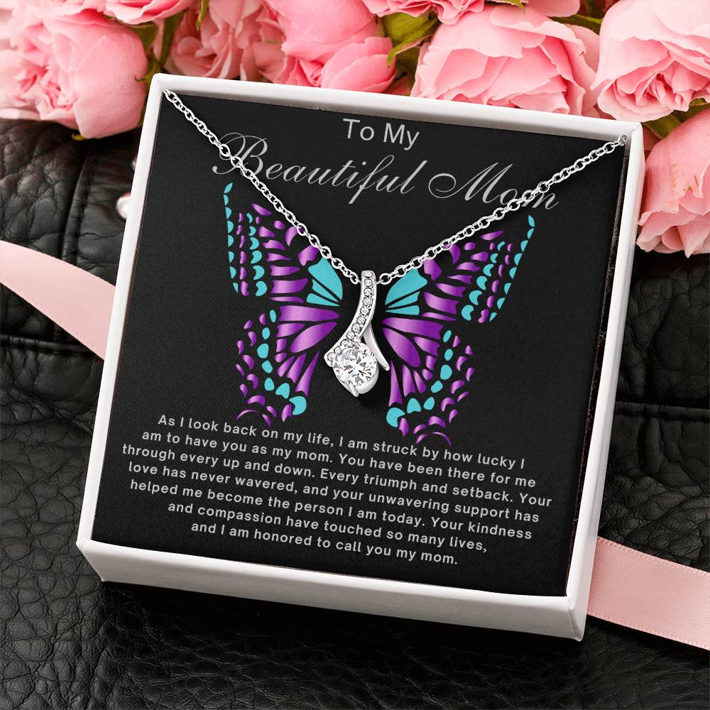 To My Beautiful Mom Necklace Mother's Day