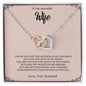 To My Beautiful Wife | Interlocking Hearts necklace