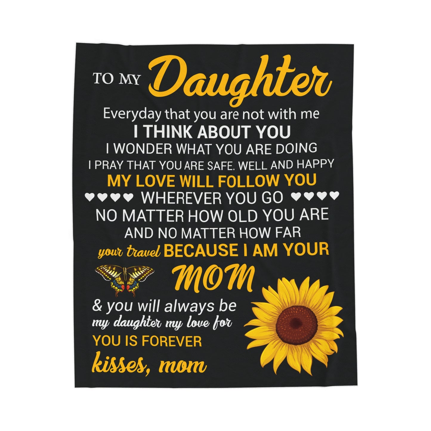 To My daughter | Velveteen Plush Blanket