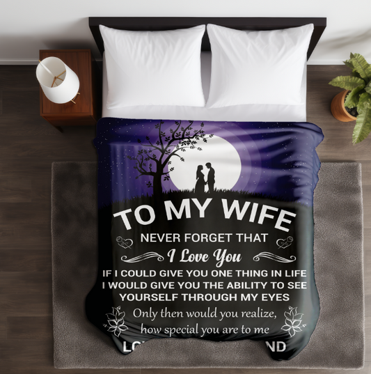 To My Wife | Velveteen Plush Blanket